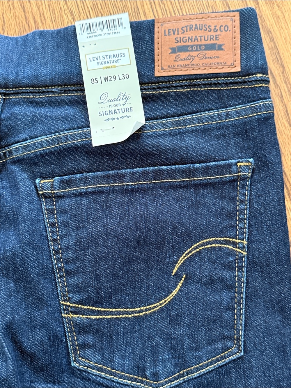 Levi's Indigo Blue Wide-Leg Flare Jeans - Picture 8 of 12